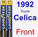 Front Wiper Blade Pack for 1992 Toyota Celica - Premium