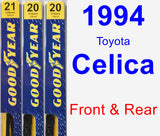 Front & Rear Wiper Blade Pack for 1994 Toyota Celica - Premium