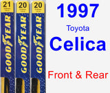 Front & Rear Wiper Blade Pack for 1997 Toyota Celica - Premium