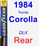 Rear Wiper Blade for 1984 Toyota Corolla - Premium