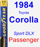 Passenger Wiper Blade for 1984 Toyota Corolla - Premium