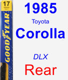 Rear Wiper Blade for 1985 Toyota Corolla - Premium