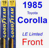 Front Wiper Blade Pack for 1985 Toyota Corolla - Premium