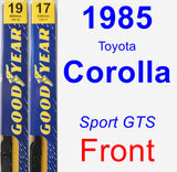 Front Wiper Blade Pack for 1985 Toyota Corolla - Premium