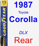 Rear Wiper Blade for 1987 Toyota Corolla - Premium