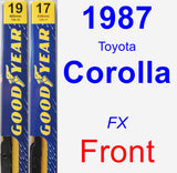 Front Wiper Blade Pack for 1987 Toyota Corolla - Premium