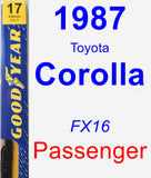 Passenger Wiper Blade for 1987 Toyota Corolla - Premium