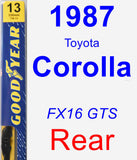 Rear Wiper Blade for 1987 Toyota Corolla - Premium