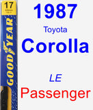 Passenger Wiper Blade for 1987 Toyota Corolla - Premium