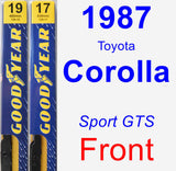 Front Wiper Blade Pack for 1987 Toyota Corolla - Premium