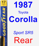 Rear Wiper Blade for 1987 Toyota Corolla - Premium