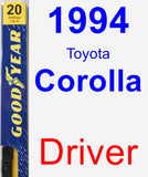 Driver Wiper Blade for 1994 Toyota Corolla - Premium