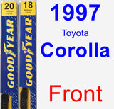 Front Wiper Blade Pack for 1997 Toyota Corolla - Premium