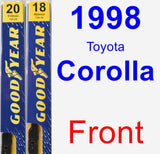 Front Wiper Blade Pack for 1998 Toyota Corolla - Premium