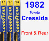 Front & Rear Wiper Blade Pack for 1982 Toyota Cressida - Premium