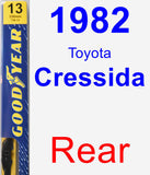 Rear Wiper Blade for 1982 Toyota Cressida - Premium