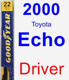 Driver Wiper Blade for 2000 Toyota Echo - Premium