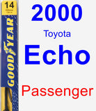 Passenger Wiper Blade for 2000 Toyota Echo - Premium