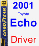 Driver Wiper Blade for 2001 Toyota Echo - Premium