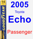 Passenger Wiper Blade for 2005 Toyota Echo - Premium