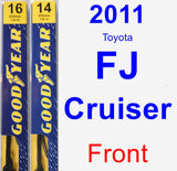 Front Wiper Blade Pack for 2011 Toyota FJ Cruiser - Premium