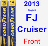 Front Wiper Blade Pack for 2013 Toyota FJ Cruiser - Premium