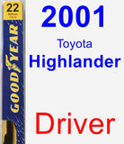 Driver Wiper Blade for 2001 Toyota Highlander - Premium