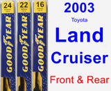 Front & Rear Wiper Blade Pack for 2003 Toyota Land Cruiser - Premium