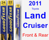 Front & Rear Wiper Blade Pack for 2011 Toyota Land Cruiser - Premium