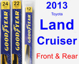 Front & Rear Wiper Blade Pack for 2013 Toyota Land Cruiser - Premium