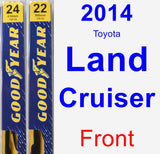 Front Wiper Blade Pack for 2014 Toyota Land Cruiser - Premium