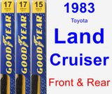 Front & Rear Wiper Blade Pack for 1983 Toyota Land Cruiser - Premium