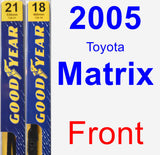 Front Wiper Blade Pack for 2005 Toyota Matrix - Premium