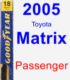 Passenger Wiper Blade for 2005 Toyota Matrix - Premium