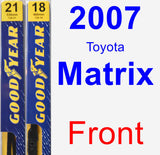 Front Wiper Blade Pack for 2007 Toyota Matrix - Premium