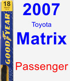 Passenger Wiper Blade for 2007 Toyota Matrix - Premium