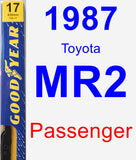 Passenger Wiper Blade for 1987 Toyota MR2 - Premium