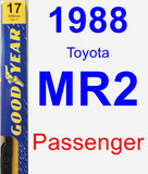 Passenger Wiper Blade for 1988 Toyota MR2 - Premium