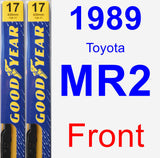 Front Wiper Blade Pack for 1989 Toyota MR2 - Premium