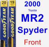 Front Wiper Blade Pack for 2000 Toyota MR2 Spyder - Premium