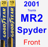 Front Wiper Blade Pack for 2001 Toyota MR2 Spyder - Premium