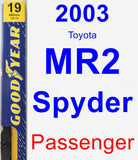 Passenger Wiper Blade for 2003 Toyota MR2 Spyder - Premium