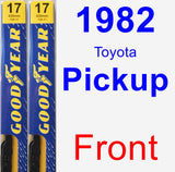 Front Wiper Blade Pack for 1982 Toyota Pickup - Premium