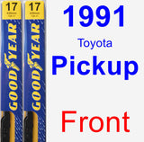 Front Wiper Blade Pack for 1991 Toyota Pickup - Premium