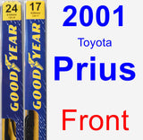 Front Wiper Blade Pack for 2001 Toyota Prius - Premium