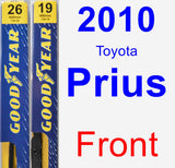 Front Wiper Blade Pack for 2010 Toyota Prius - Premium