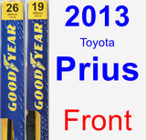Front Wiper Blade Pack for 2013 Toyota Prius - Premium