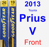 Front Wiper Blade Pack for 2013 Toyota Prius V - Premium