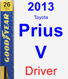 Driver Wiper Blade for 2013 Toyota Prius V - Premium