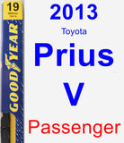 Passenger Wiper Blade for 2013 Toyota Prius V - Premium